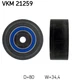 VKM 21259 SKF Idler/Guide Pulley, Timing Belt for Audi, Seat, Skoda, VW