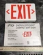NEW TCP 22743 RED Compact LED Exit Sign Damp Locations w/ AC & DC Backup