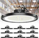 ONLYLUX 10-Pack UFO LED High Bay Light 250W 37500LM, High Bay Led Shop Lights wi