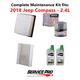 2018 Jeep Compass 2.4L Complete Air, Oil & Cabin Filter Kit (0W-20)