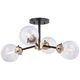 VAXCEL C0194 Orbit 20-in W Bronze Gold Industrial Sputnik Semi Flush Mount