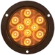 Optronics STL42ABP Lens 4" Round Sealed LED Light with Mounting Flange, Amber