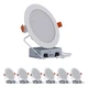 LED Recessed Lighting 6 inch Canless Dimmable Pack White HALO HLB6LSFS5-6PK
