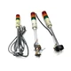 (Lot of 3) Patlite Tri-Color Signal Towers (1)LE-FBP (1)LME-_02FB (1)LME-_02L