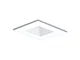 HALO 3012WHWB 3" Trim Lensed Square Shower Light 15 Deg White Trim  White Baffle