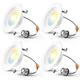 Amico 4 Pack 4 inch 5CCT LED Recessed Lighting, Dimmable, 4 Inch, White 