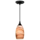 Vaxcel Milano Mini Pendant Toffee Swirl Glass, Oil Rubbed Bronze - P0173