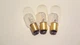 SYLVANIA BULBS 25T8DC LOT OF (3EA)  120 VOLT 25W DOUBLE CONTACT