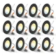 LED Recessed Lighting 6 Inch 12 Pack Dimmable 12.5W White Amico 5CCT Damp Rated
