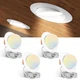 Amico 4 Pack 6 Inch 5CCT Gimbal LED Recessed Lighting, 360&deg;&90&deg; Adjust