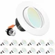 Luxrite 4 Inch Gimbal LED Recessed Lighting 8W 5 Color Options Dimmable 12-Pack