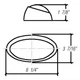 OPTRONICS PORCH OVAL W/O SWITCH BLACK BASE: AMB P
