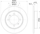 Hella Pagid Rear Disc Brake Rotor For Volvo S40 355105472