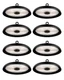 240/220/150W UFO LED High Bay Light Power/CCT Adjust,36500 lumen 110-277V 8 Pack