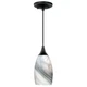 Vaxcel Milano Mini Pendant Marble Swirl Glass, Oil Rubbed Bronze - P0175