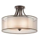Kichler 42387 Lacey 4 Light 20"W Semi-Flush Ceiling Fixture - Bronze