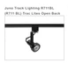 QTY 4 Juno Track Lighting (R711 BL) Open Back Line Voltage 50W MR16 GU10, Black