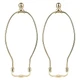 2 Set 8 Inch Gold Lamp Shade Harp Holder with Finial for Table Floor Lamps