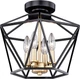 Vaxcel Lighting C0174 Turin 4 Light 14-1/2"W Semi-Flush Ceiling - MultiColor