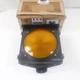 Single Beacon Leotek Traffic Light Assembly 12" Yellow Battery Powered For Solar