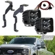 RIGID Midnight Edition PRO LED Lights Smoked A-Pillar for 23-25 Ford F250 F350
