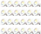 Amico 24 Pack 5/6 inch 5CCT LED Recessed Lighting, Dimmable, 12.5W=100W, 950LM