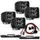 RIGID A-Pillar Light Kit w/4 Midnight Edition LED Lights for 21-25 Ford Bronco