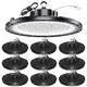 ONLYLUX UFO High Bay Light 200W 5000K 30000LM 150LM/W 10 Pack, Black