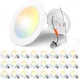 Amico Recessed Lighting 5 6 Inch 24 Pack 5CCT Flat LED Can