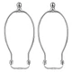2 Set 8 Inch Silver Lamp Shade Harp Holder with Finial DIY Detachable Harp