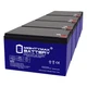 Mighty Max 12V 15AH GEL F2 Battery Compatible with SigmasTek SP12-12HR - 4 Pack