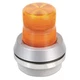 Edwards Signaling 51A-N5-40W Flashing Light With Horn, Amber Lens, Silver Base,