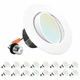 Luxrite 4 Inch Gimbal LED Recessed Lighting 8W 5 Color Options Dimmable 16-Pack