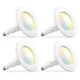 Amico 5/6 inch 5CCT LED Recessed Lighting 4 Pack, 12W=100W, 950LM Adjustable ...
