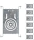 ASD Construction Mounting Plate with Round holes, 3-4-6 Inch, Shallow Recessed
