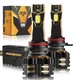 AUXBEAM 9012 HIR2 LED Headlight Bulbs Hi/Lo White Super Bright 110W Canbus 6500K