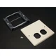 Wiremold Duplex Two Gang Cover Fitting,Gray,Steel G4047BX Wiremold G4047BX