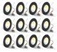 Amico 5/6 inch 5CCT LED Recessed Lighting 12 Pack, Dimmable 12.5W Black