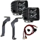 RIGID Midnight Edition PRO LED Lights Smoked A-Pillar for 21-25 Ford F150 Raptor