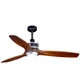 Vaxcel Curtiss 52' Ceiling Fan, Matte Black and Brushed Silver - F0057