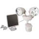Maxsa Innovations 44218 Dual-Head Solar Spotlight, Off White