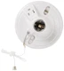 Legrand-Pass & Seymour Plastic 250-Volt, 250-Watt Ceiling Lamp Holder, White