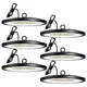 LED High Bay Light 150W 21000lm 5000K 6 Pack 5 Cable Amico Shop Lights Workshop