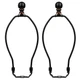 8 Inch Lamp Harp 2 Set Black Shade Holder Finial DIY Detachable Bracket Metal