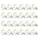 Amico 24 Pack 5/6 inch 5CCT LED Recessed Lighting, Dimmable, 12.5W=100W, 