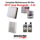 2017 Jeep Renegade 2.4L Complete Air, Oil & Cabin Filter Kit (5W-40)
