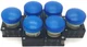 6x SIEMENS 3SB3001 indicator lights blue