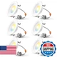 Amico 4 Inch 5CCT LED Recessed Lighting 6 Pack, Dimmable, IC Rated, 8.5W=60W, 65