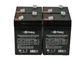 Raion Power 6V 4.5Ah SLA Battery For Lithonia ELB 06042 4 Pack