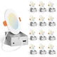 Recessed LED Lighting Gimbal Amico 12 Pack 4 Inch 5CCT